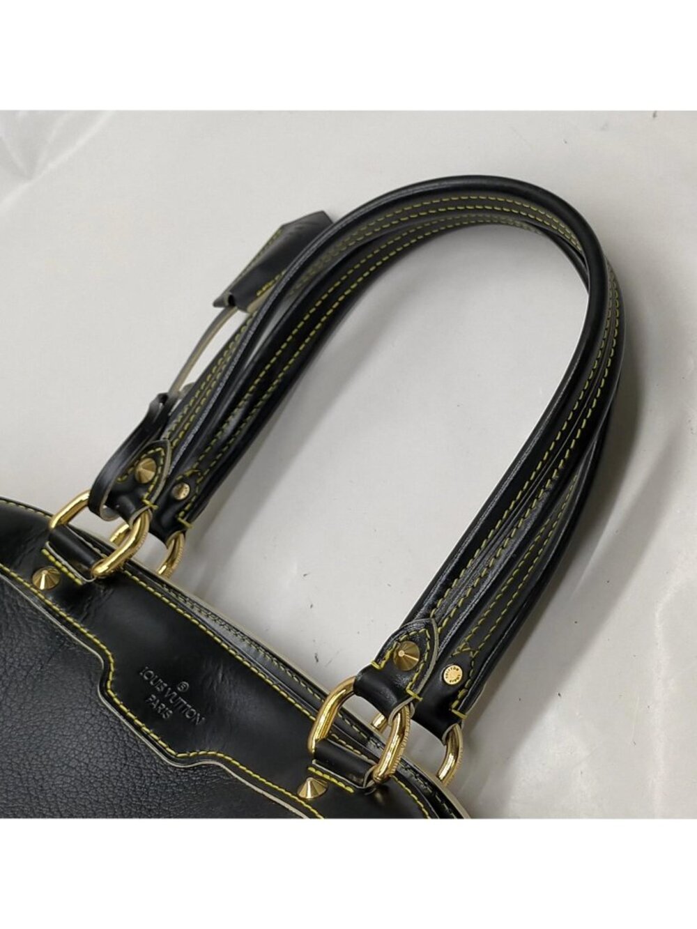 Authentic Louis Vuitton Le Radieux Suhali Black Leather Satchel Bag Luxury Bag - Picture 8 of 16